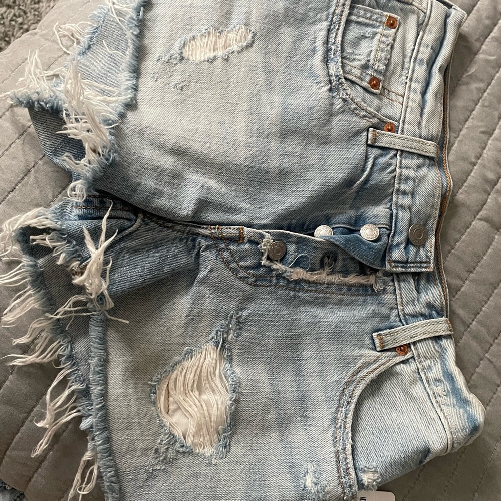 Free People Levi distress shorts